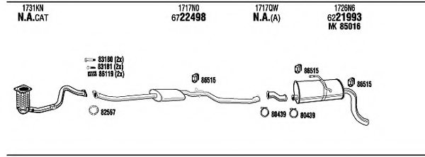 FONOS PEH07977BF Exhaust System